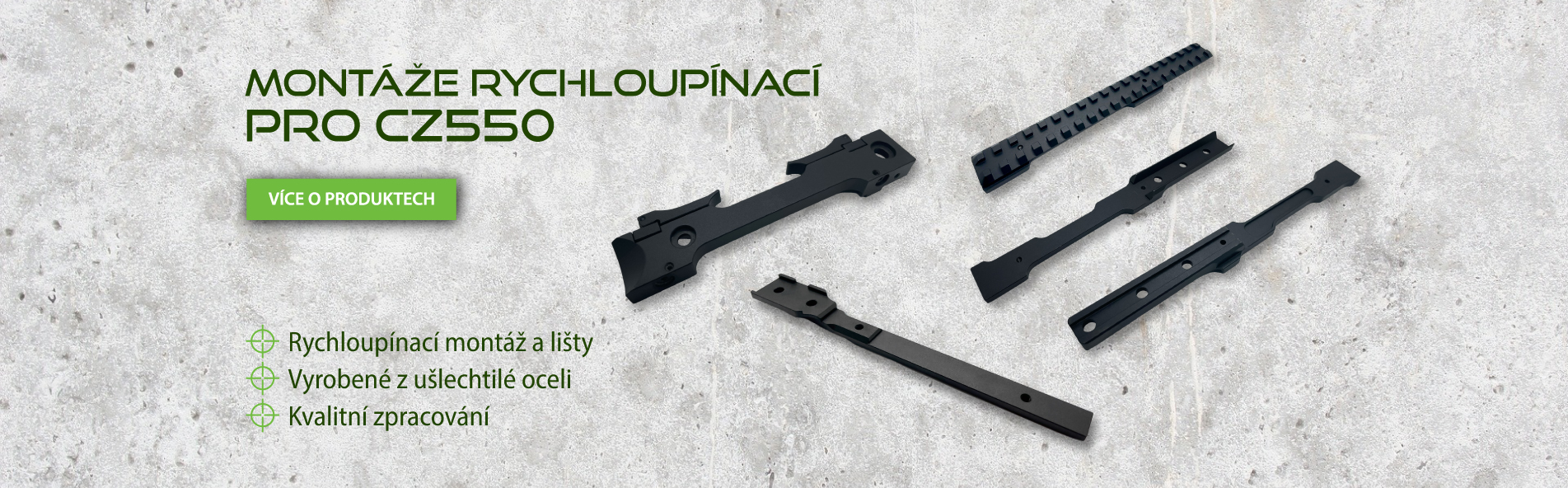 Montáže rychloupínací pro CZ550